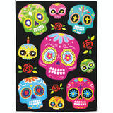 1 Sheet, 13ct. Day of the Dead Room Décor Cling Sticker