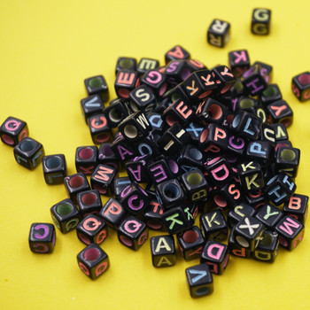 BA-006 Cube  Alphabet Beads