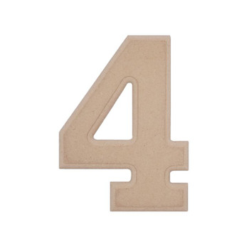 6" Wood Number "4"