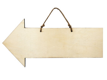 Wooden Board, Thick Arrow with Hanger, 1ct