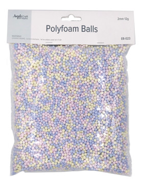 EB-023 Polyfoam Balls, 2mm, Paster Color Mix