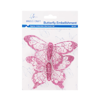 BE-007 Butterfly Embellishment, 2pc