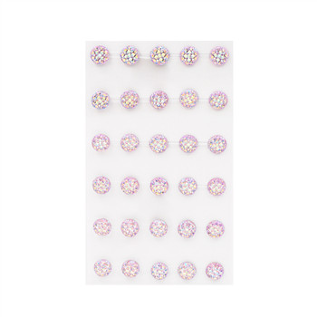 VILLCASE 4 Sheets Acrylic Crystal Sticker Round Stickers Books Decor DIY  Gemstone Stickers Rhinestone Ornaments Kids Decor Appliques Embellishments