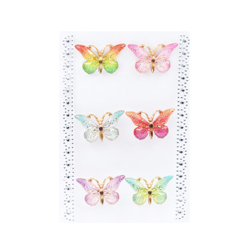 6 ct. Butterfly Stone Stickers