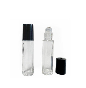 2ct. Clear Glass Roll-on Bottle, 10ml., 20x86mm.