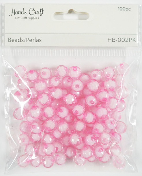 Disco Beads White Pink