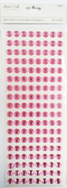 Faceted Stone Sticker Pink