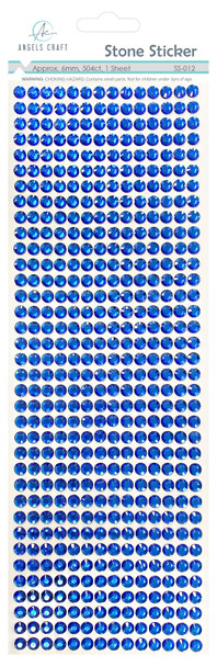 Capri Blue Rhinestone Stickers