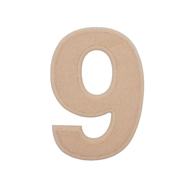 6" Wood Number "9"