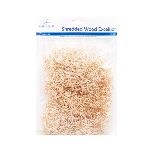 SWE-001 Shredded Wood Excelsior, Natural, 30g  