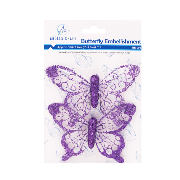 BE-006 Butterfly Embellishment, 2pc