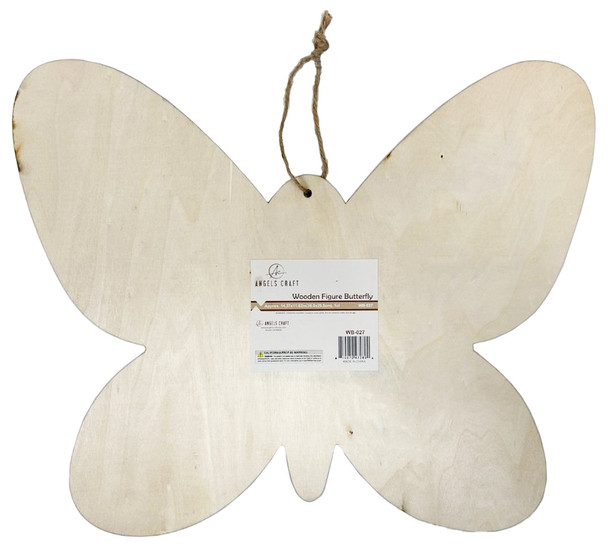 WB-027  Wooden Shape: Butterfly.  14.3"x11.6"