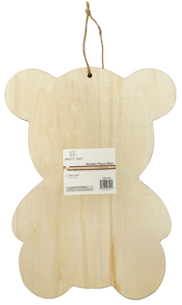 WB-029  Wooden Shape: Bear 10.2"x13.1"