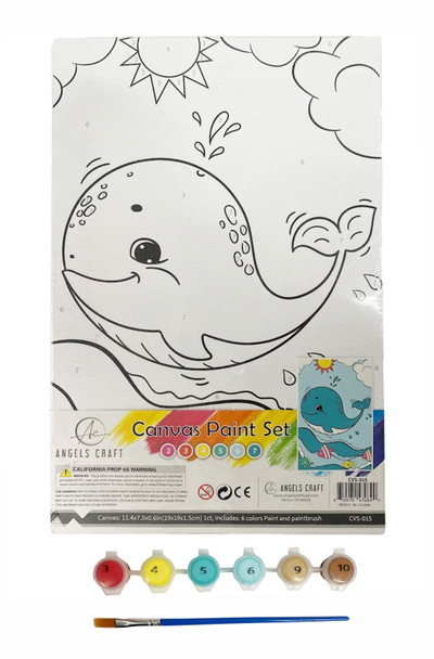 Canvas Paint Set - Whale