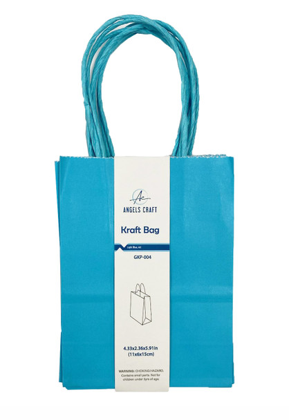 4 ct. Kraft Bag-Light Blue