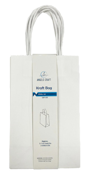 3 ct. Kraft Bag-White