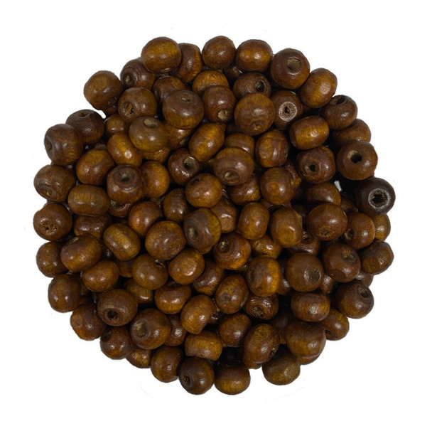 Wood Bead- Round, Brown