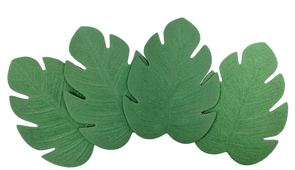 4 ct.  EVA Palm leaf -Dark Green