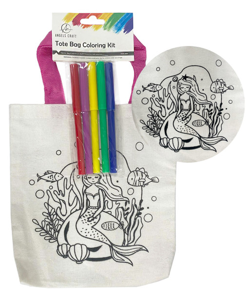 Tote Bag Coloring Kit -Mermaid