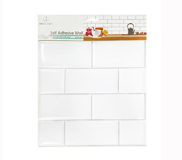Self Adhesive Plastic Wall Tile.  Approx: 12" x 12" - D3D-022