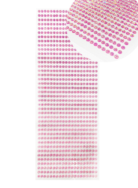 40ct Sugar Stone Stickers- Pink. 4mm. 