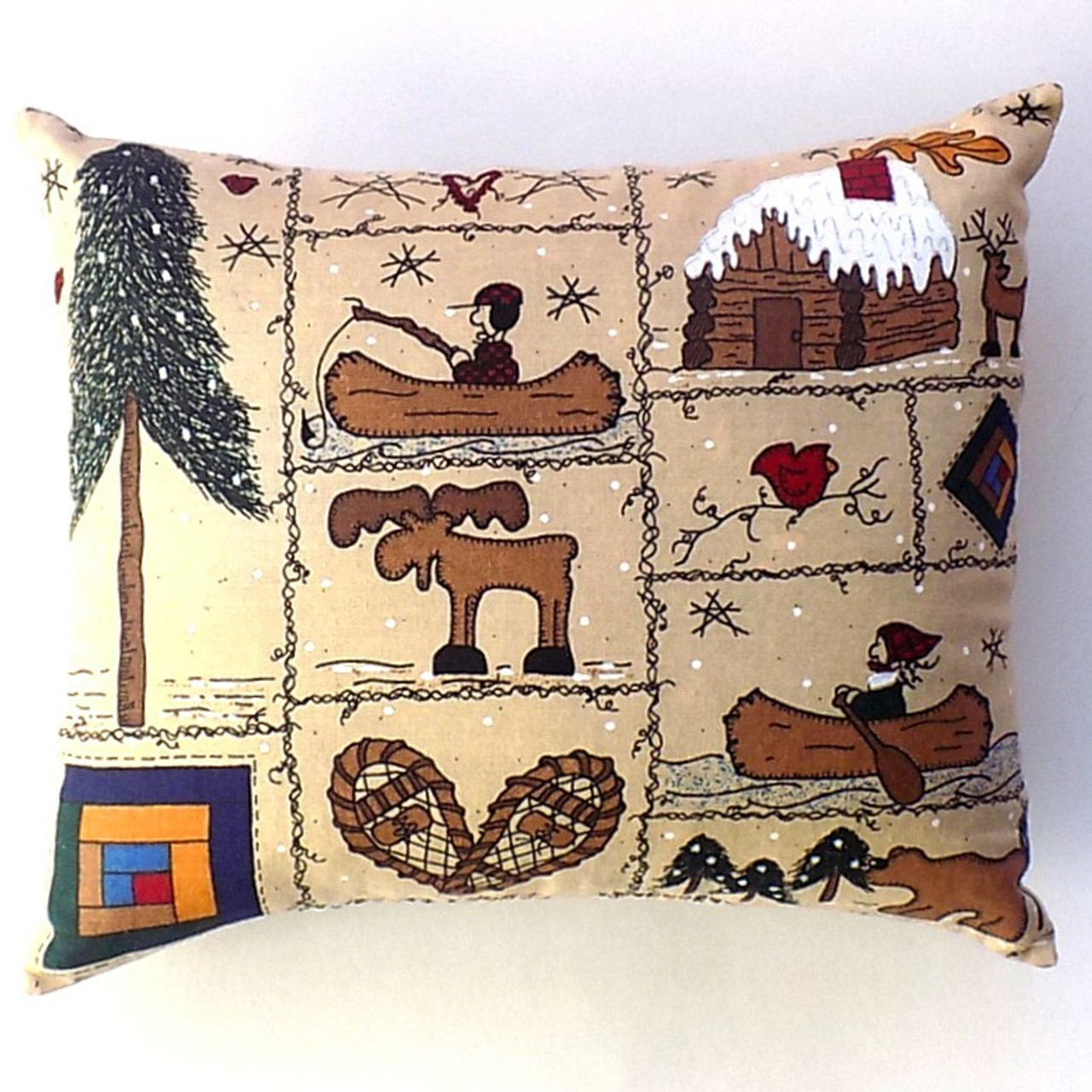 Maine Lodge Wildlife X-Large Tapestry Balsam Pillow