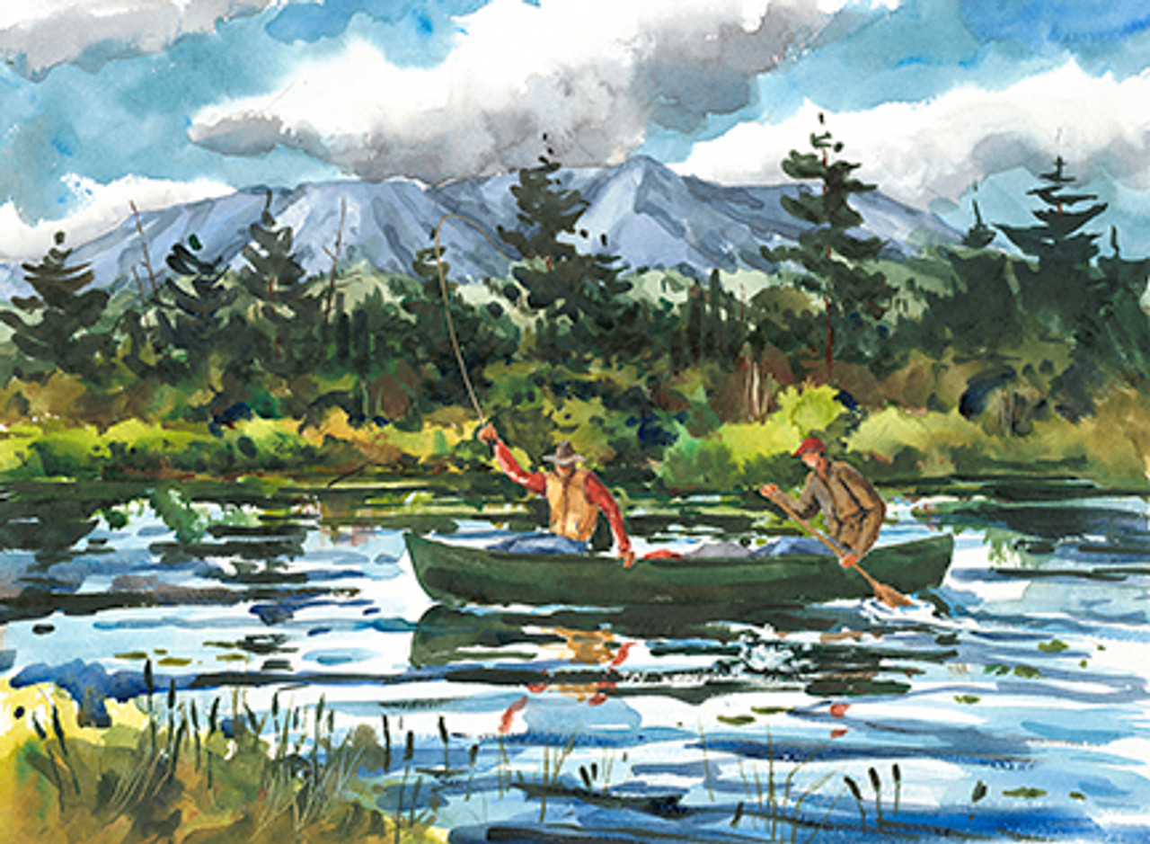 Fly Fishing from a Canoe