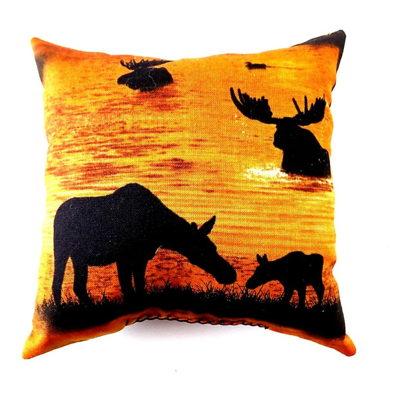 Sunset Moose Balsam Fir Pillow 5 Inch Moosehead Marketplace