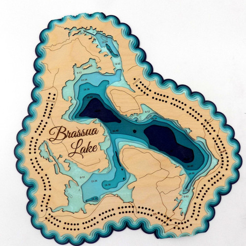 Lake Cribbage Boards with Playing Cards