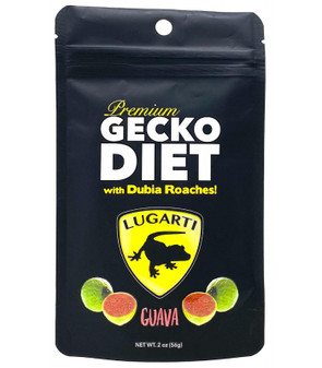 Lugarti’s Premium Gecko Diet is a complete and balanced diet for all fruit-eating geckos. It’s made with the highest quality, human grade ingredients, including Whole Dried Fruits, Whey Protein Isolate, Whole Dried Egg, Flaxseed, Bee Pollen, Algaes, Vitamins, Minerals, Probiotics, and Dubia Roaches!