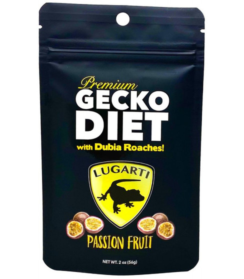 Lugarti’s Premium Gecko Diet is a complete and balanced diet for all fruit-eating geckos. It’s made with the highest quality, human grade ingredients, including Whole Dried Fruits, Whey Protein Isolate, Whole Dried Egg, Flaxseed, Bee Pollen, Algaes, Vitamins, Minerals, Probiotics, and Dubia Roaches!