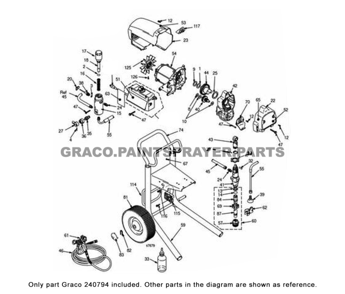 Graco 240794 - HOSE, COUPLED, 1/4 X 50' - Genuine Part