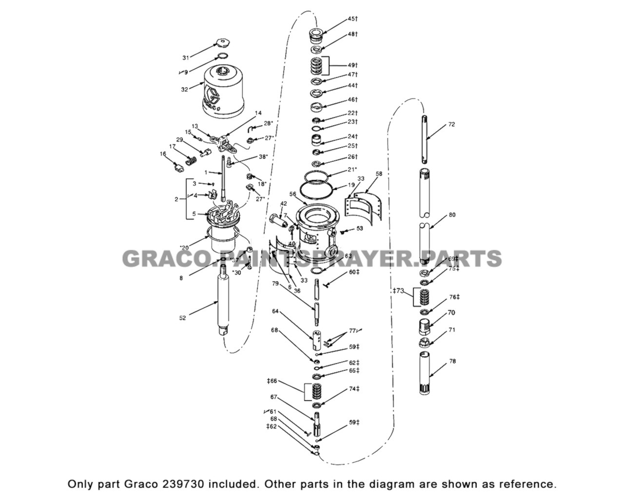 Graco 239730 - FIREBALL 425 PUMP,75:1,400 LB - Genuine Part