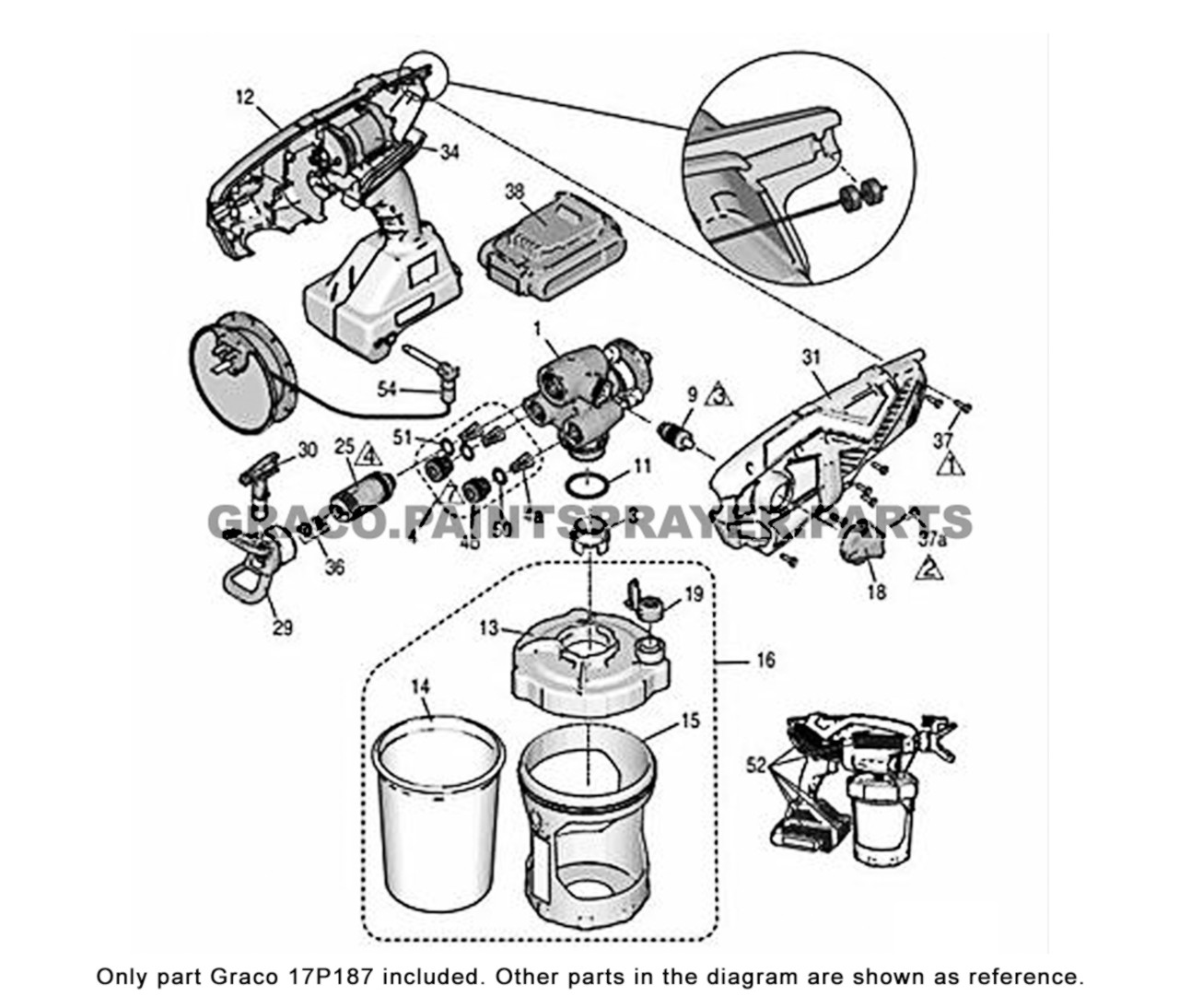 17P187 KIT PUMP BRUSHLESS Graco Original Part Paint