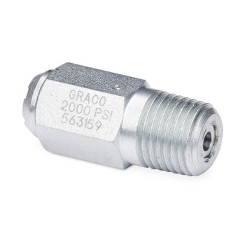 563159 VALVE, RELIEF, 1/4 NPT, 2000 PSI Graco Genuine OEM Part - Image 1