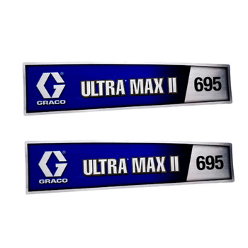 GRACO 17E729 SIDE 695 ULTRAMAXII BRAND LABEL PACK (x2)