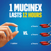 Chest Congestion, Mucinex Maximum Strength 12 Hour Extended Release Tablets, 42ct, 1200 mg Guaifenesin with extended relief of