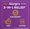 Allegra Adult 24HR Non-Drowsy Allergy Symptom Relief Tablets, 60 Ct