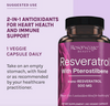 Reserveage, Resveratrol 500 mg with Pterostilbene, Antioxidant Supplement for Cardiovascular and Cellular Health, Supports Healthy Aging, Paleo, Keto, 60 Capsules (60 Servings)