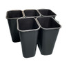 Rubbermaid FG295700BLA 10 Gal. Large Rectang Trash Can Black Pack of 10