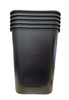 Rubbermaid FG295700BLA 10 Gal. Large Rectang Trash Can Black Pack of 10