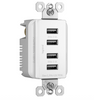 Pass & Seymour/Legrand - TM8USB4WCC6 - PS Quad USB Charger Recp Wht