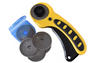 Rotary Cutter & 6 Blades 45mm Comfort Design Yellow Pack of 2