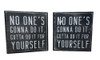 Break the chain limited Motivational Wall Art Rustic Decor Sign Pack of 2