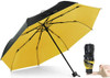 AODINI Windproof Travel Golf Umbrella Compact Folding Mini Lightweight Yellow