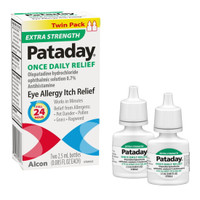 Pataday Once Daily Extra Strength Eye Care Allergy Relief Eye Drops, Twin Pack