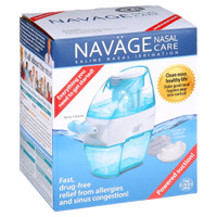 Navage Nasal Care Starter Bundle: Navage Nose Cleaner and 20 SaltPod Capsules, Blue