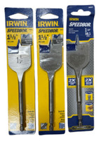 Irwin Speedbor 88824 1-1/2" x 6" Blue-Groove Spade Bit Pack of 3