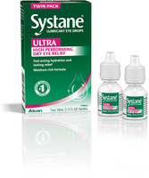 Systane Ultra Lubricant Eye Drops, Dry Eye Relief, Twin Pack, 10ml Each