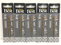 Do It Best Titanium 5/32" Drill Bit 325732 Pack of 5